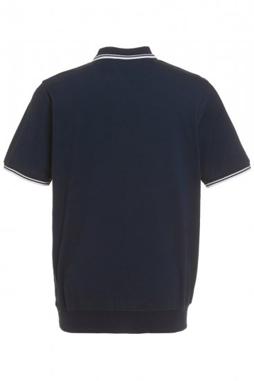 JP1880 802789 Polo con colletto a contrasto bianco Blu scuro - Polo - Polo Uomo Taglie Forti