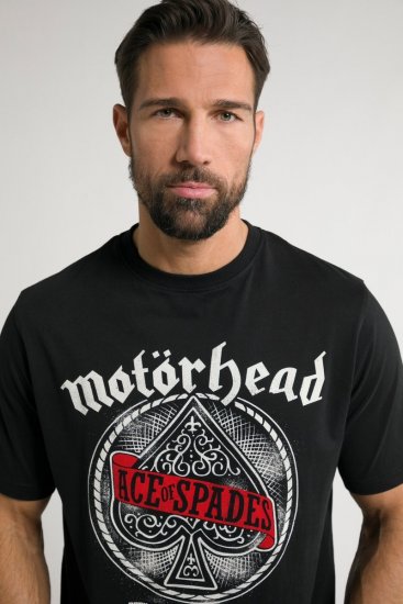 JP1880 Motörhead ACE Graphic Comfort Fit Band T-Shirt Black - Magliette - Magliette Uomo Taglie Forti