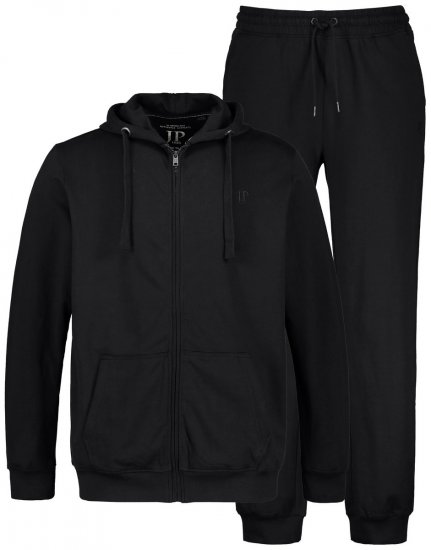 JP1880 802934 Completo tuta con felpa con cappuccio e pantaloni Nero - Tute da ginnastica - Tute Completa/Tute da ginnastica uomo taglie forti