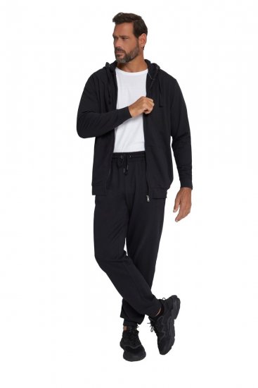 JP1880 802934 Completo tuta con felpa con cappuccio e pantaloni Nero - Tute da ginnastica - Tute Completa/Tute da ginnastica uomo taglie forti