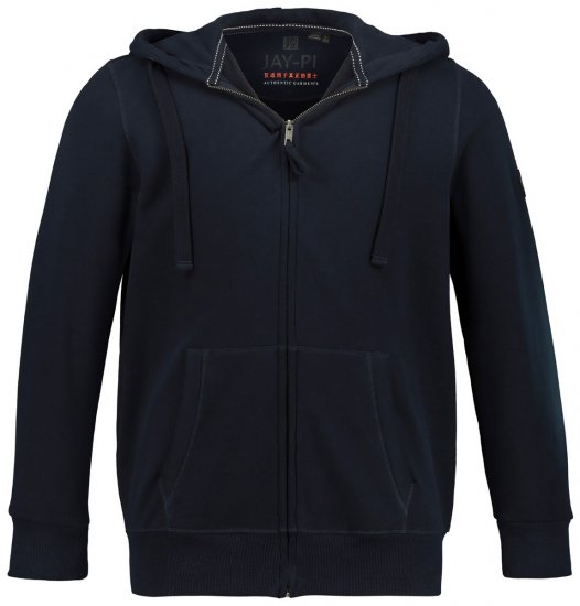 Jay-Pi 804164 Felpa con cappuccio e zip Blu scuro - Felpe & felpe con cappuccio - Felpe & Felpe con Cappuccio Uomo Taglie Forti