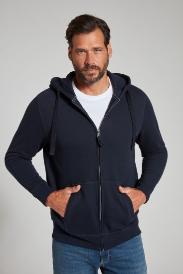 Jay-Pi 804164 Felpa con cappuccio e zip Blu scuro - Felpe & felpe con cappuccio - Felpe & Felpe con Cappuccio Uomo Taglie Forti