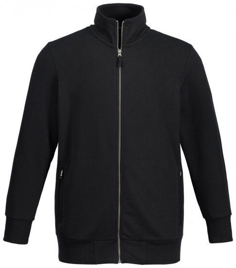 Jay-Pi 804180 Felpa con zip e collo alto Nero - Felpe & felpe con cappuccio - Felpe & Felpe con Cappuccio Uomo Taglie Forti