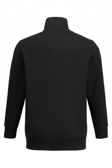 Jay-Pi 804180 Felpa con zip e collo alto Nero - Felpe & felpe con cappuccio - Felpe & Felpe con Cappuccio Uomo Taglie Forti