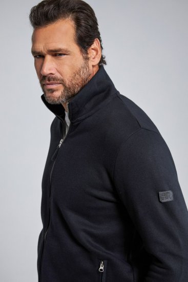 Jay-Pi 804180 Felpa con zip e collo alto Nero - Felpe & felpe con cappuccio - Felpe & Felpe con Cappuccio Uomo Taglie Forti