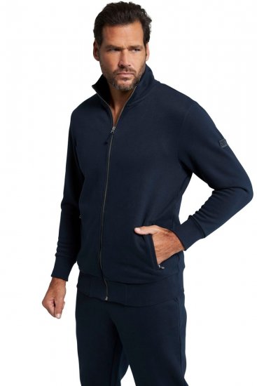 Jay-Pi 804180 Felpa con zip e collo alto Blu scuro - Felpe & felpe con cappuccio - Felpe & Felpe con Cappuccio Uomo Taglie Forti