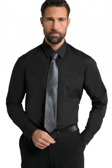 JP1880 Shirt Business Kent Collar Long Sleeve Black TALL - ABBIGLIAMENTO UOMO MT-6XLT - Taglie Tall Uomo