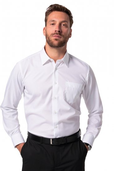 JP1880 804890 Camicia business no-stiro manica lunga Bianco TALL - TALL camicie - Camicie TALL per uomo alto