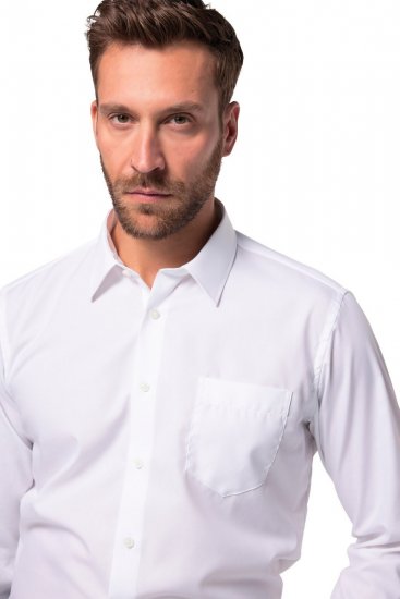 JP1880 804890 Camicia business no-stiro manica lunga Bianco - Camicie - Camicie Taglie Forti Uomo