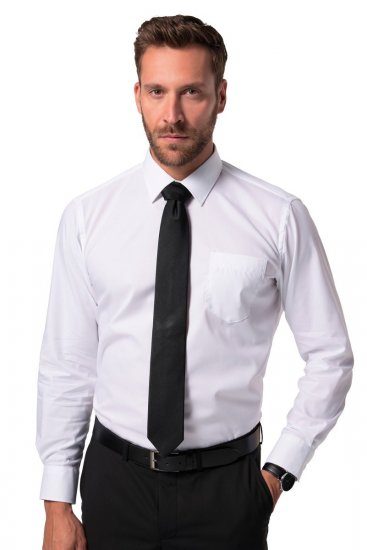 JP1880 804890 Camicia business no-stiro manica lunga Bianco TALL - TALL camicie - Camicie TALL per uomo alto