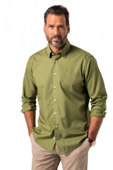 JP1880 Shirt Business Long Sleeve Green - Camicie - Camicie Taglie Forti Uomo