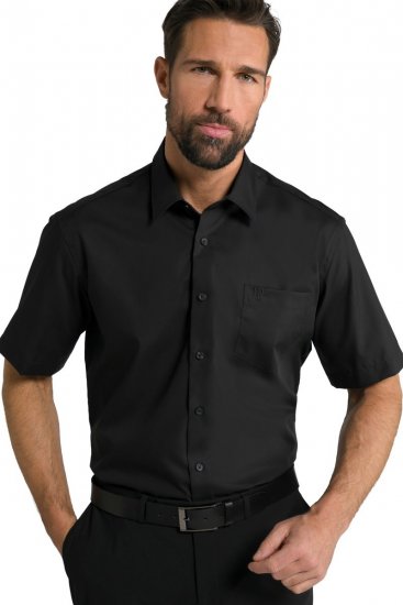 JP1880 804891 Camicia a maniche corte Nero - Camicie - Camicie Taglie Forti Uomo