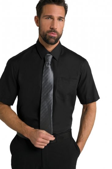 JP1880 804891 Camicia a maniche corte Nero - Camicie - Camicie Taglie Forti Uomo