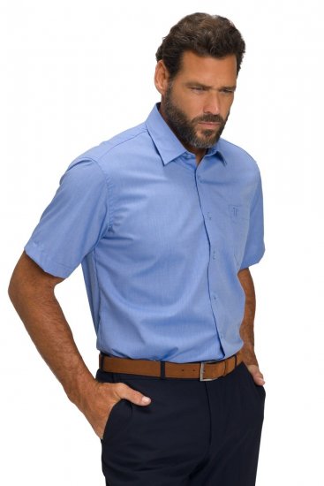 JP1880 804891 Camicia a maniche corte Azzurro - Camicie - Camicie Taglie Forti Uomo
