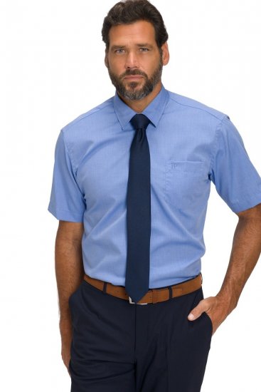 JP1880 804891 Camicia a maniche corte Azzurro - Camicie - Camicie Taglie Forti Uomo