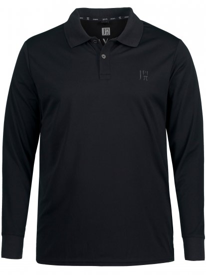 JP1880 Jay-Pi QuickDry Long Sleeve Golf Polo Shirt Black - Abbigliamento sportivo & Outdoor - Abbigliamento Sportivo Uomo Taglie Forti