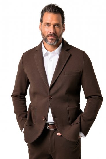 JP1880 New York Flexnamic Blazer in jersey Marrone scuro - Abiti - Abiti da Uomo Taglie Forti