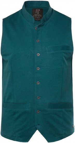 JP1880 Mottled Stretch Knit Stand-up Collar Vest Turquoise Blue - Abbigliamento da festa - Abbigliamento da festa – Per festeggiare con stile e comodità