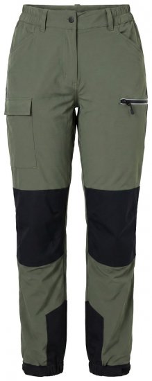 Ulla Popken 807803 Pantaloni da trekking HYPRAR con catarifrangenti Verde oliva - Outdoor - 