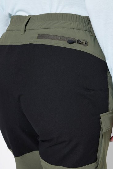 Ulla Popken 807803 Pantaloni da trekking HYPRAR con catarifrangenti Verde oliva - Outdoor - 