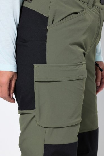 Ulla Popken 807803 Pantaloni da trekking HYPRAR con catarifrangenti Verde oliva - Outdoor - 