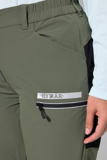 Ulla Popken 807803 Pantaloni da trekking HYPRAR con catarifrangenti Verde oliva - Outdoor - 