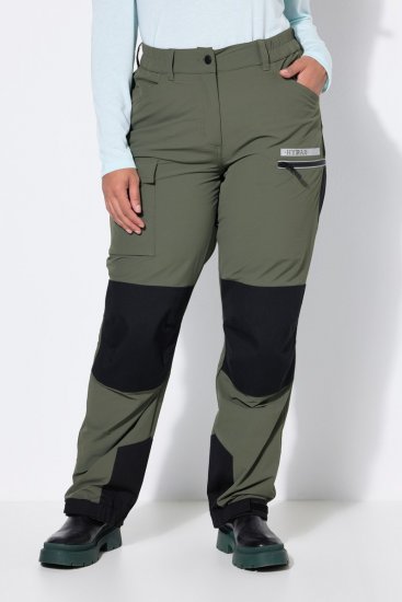 Ulla Popken 807803 Pantaloni da trekking HYPRAR con catarifrangenti Verde oliva - Outdoor - 
