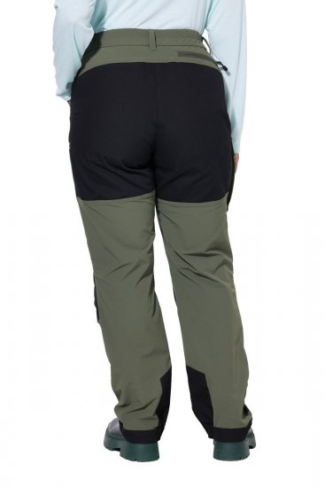 Ulla Popken 807803 Pantaloni da trekking HYPRAR con catarifrangenti Verde oliva - Outdoor - 