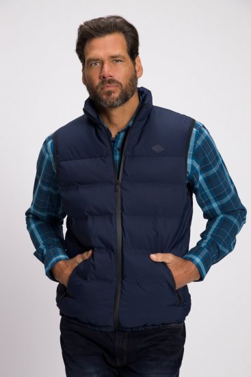 JP1880 Quilted Gilet Stand-up Collar Navy - Giubbotti - Giubbotti Uomo Taglie Forti