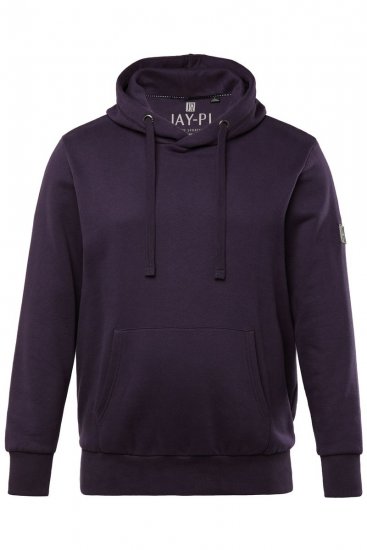 JAY-PI Hoodie with Soft Brushed Interior Purple - Felpe & felpe con cappuccio - Felpe & Felpe con Cappuccio Uomo Taglie Forti