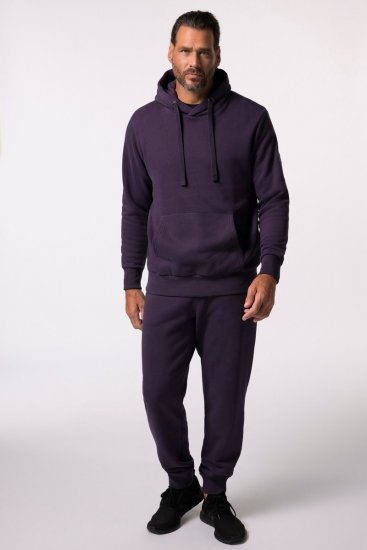 JAY-PI Hoodie with Soft Brushed Interior Purple - Felpe & felpe con cappuccio - Felpe & Felpe con Cappuccio Uomo Taglie Forti