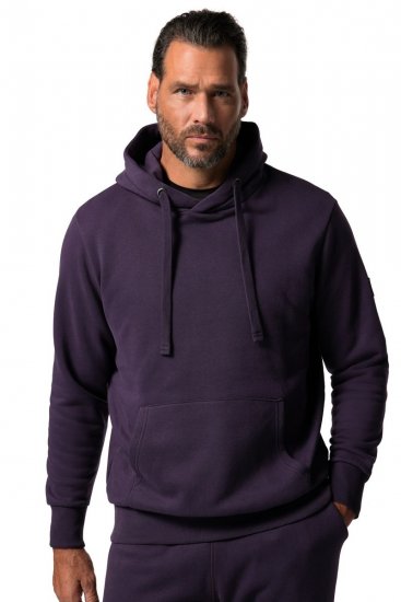 JAY-PI Hoodie with Soft Brushed Interior Purple - Felpe & felpe con cappuccio - Felpe & Felpe con Cappuccio Uomo Taglie Forti