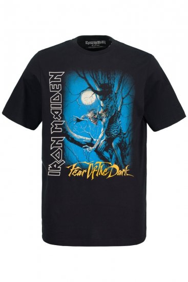 JP1880 Iron Maiden Graphic Comfort Fit Band T-Shirt Black - Magliette - Magliette Uomo Taglie Forti