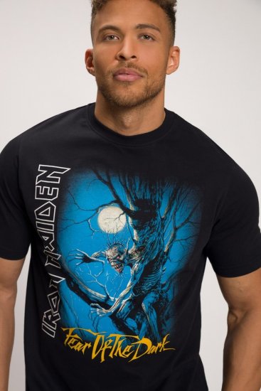 JP1880 Iron Maiden Graphic Comfort Fit Band T-Shirt Black - Magliette - Magliette Uomo Taglie Forti