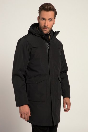 JP1880 Parka Warm Sleeves with Windcuffs Black - Giubbotti - Giubbotti Uomo Taglie Forti