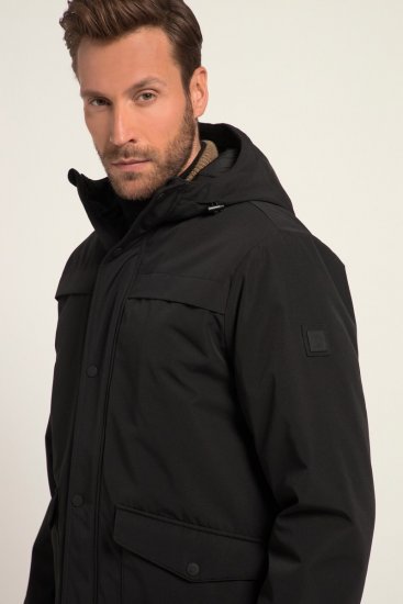 JP1880 Parka Warm Sleeves with Windcuffs Black - Giubbotti - Giubbotti Uomo Taglie Forti