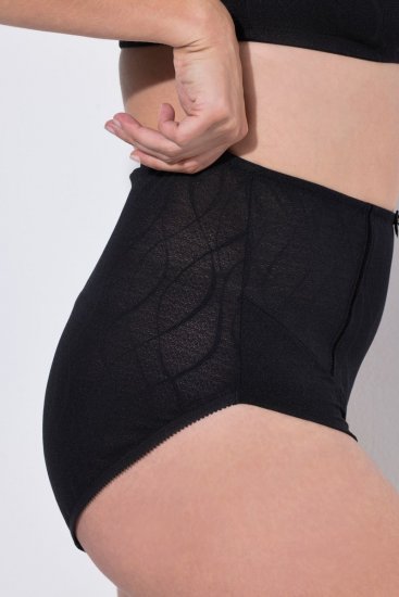 Ulla Popken 809385 Slip modellante con pizzo Nero - Intimo modellante - 