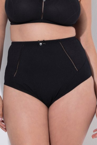 Ulla Popken 809385 Slip modellante con pizzo Nero - Intimo modellante - 