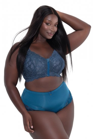 Ulla Popken 809385 Slip modellante con pizzo Petrolio - Intimo modellante - 