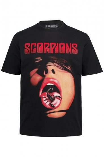 JP1880 Scorpions Graphic Comfort Fit Band T-Shirt Black - Magliette - Magliette Uomo Taglie Forti