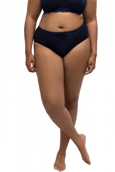 Ulla Popken 811602 Slip con pizzo Blu scuro - Slip - 