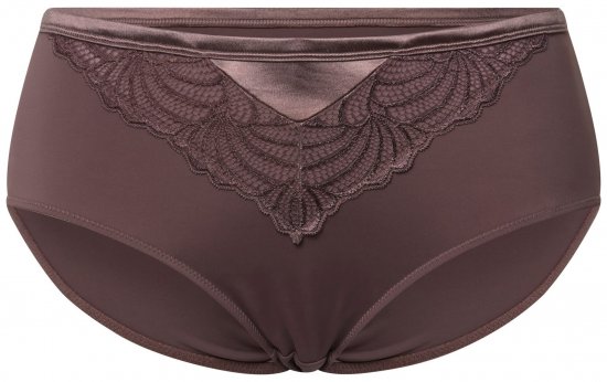 Ulla Popken 811602 Slip con pizzo Marrone - Slip - 