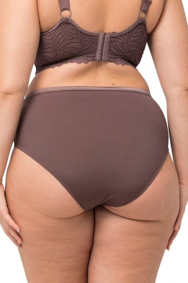 Ulla Popken 811602 Slip con pizzo Marrone - Slip - 