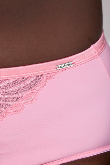 Ulla Popken 811602 Slip con pizzo Rosa - Slip - 