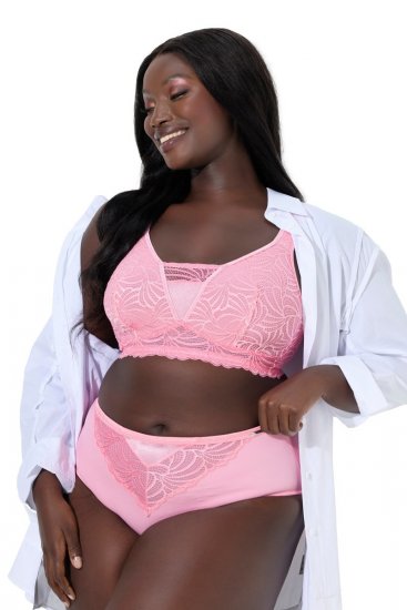 Ulla Popken 811602 Slip con pizzo Rosa - Slip - 