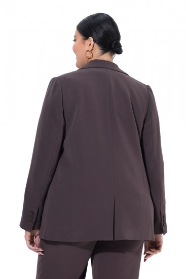 Ulla Popken 811944 Blazer classico Marrone mogano - Blazer - Blazer Taglie Forti da Donna