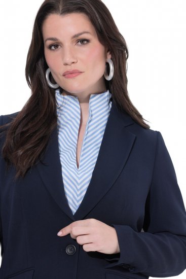 Ulla Popken 811944 Blazer classico Blu scuro - Blazer - Blazer Taglie Forti da Donna