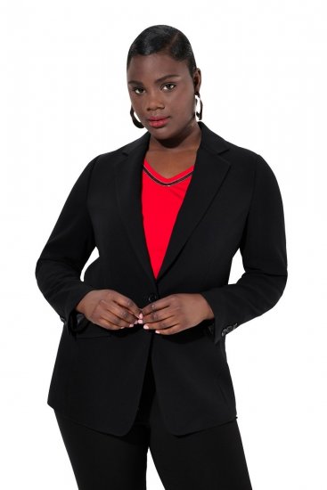 Ulla Popken 811944 Blazer classico Nero - Blazer - Blazer Taglie Forti da Donna