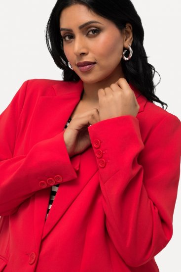 Ulla Popken 811944 Blazer classico Rosso - Blazer - Blazer Taglie Forti da Donna