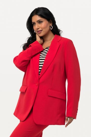 Ulla Popken 811944 Blazer classico Rosso - Blazer - Blazer Taglie Forti da Donna